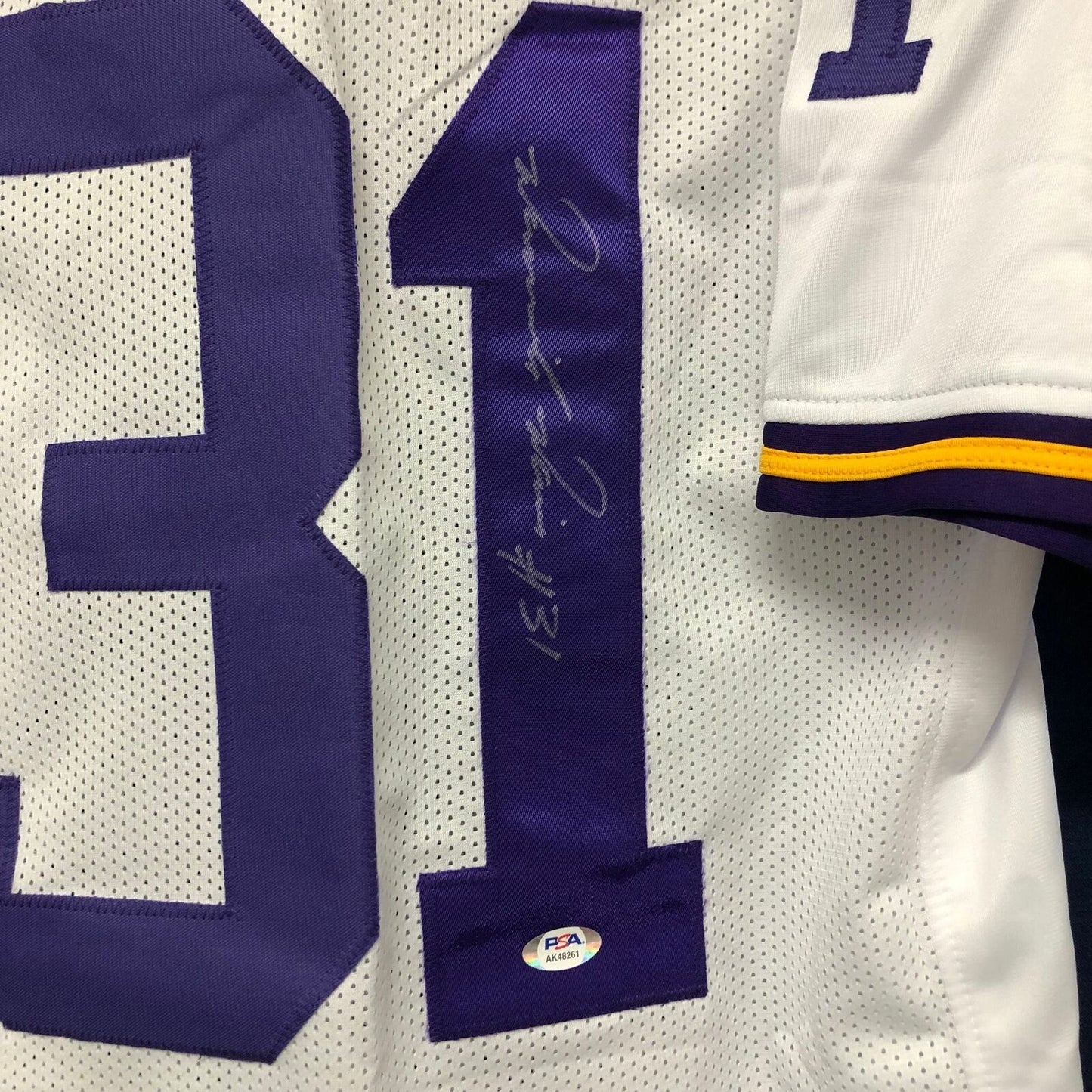 DOMANICK DAVIS signed jersey PSA/DNA LSU Tigers Autographed