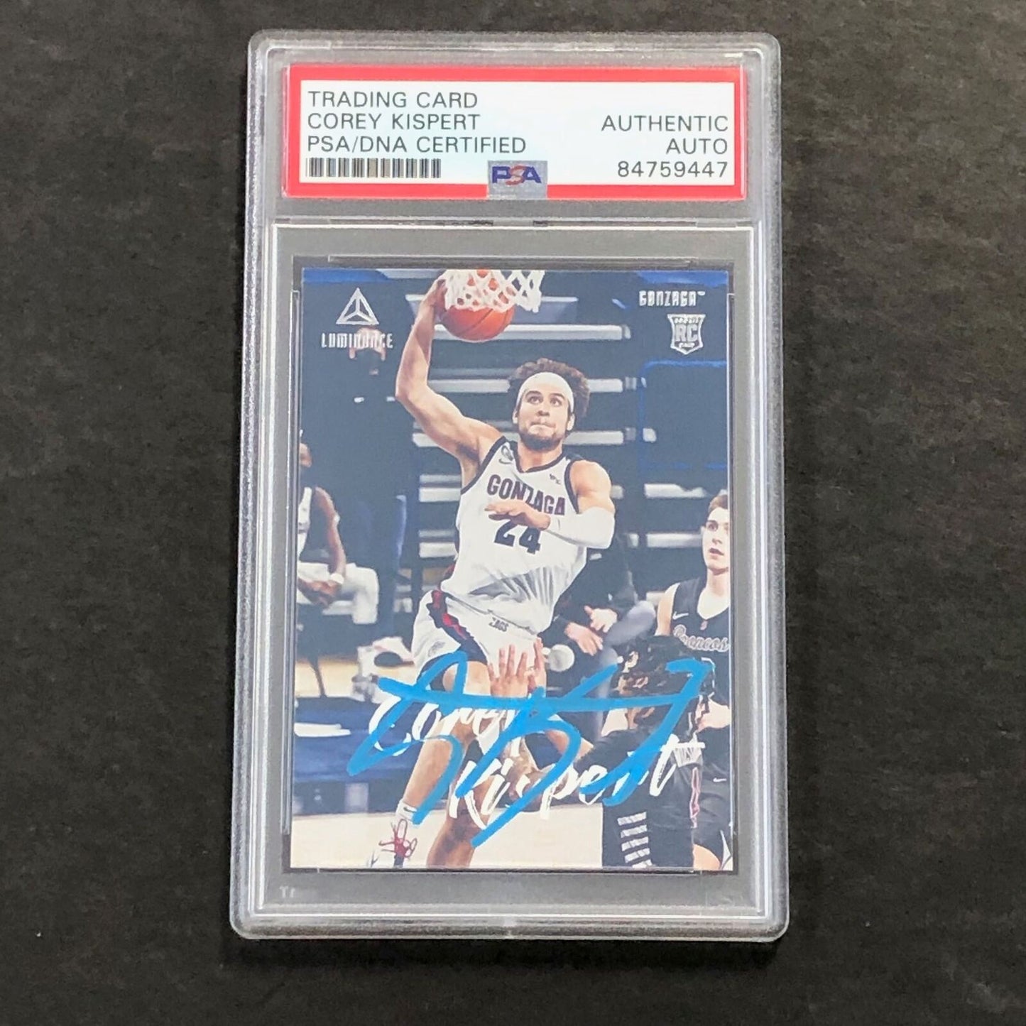 2021-22 Chronicles Luminance #83 COREY KISPERT Signed Card AUTO PSA Slabbed Gonz