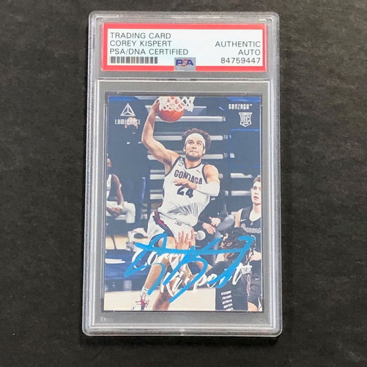 2021-22 Chronicles Luminance #83 COREY KISPERT Signed Card AUTO PSA Slabbed Gonz