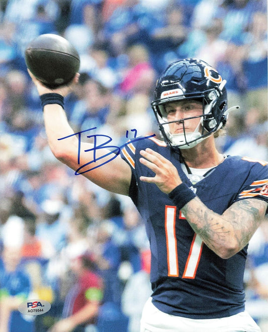 Tyson Bagent Signed 8x10 photo PSA/DNA Chicago Bears Autographed