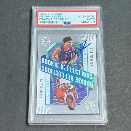 2020-21 Panini Illusions #25 Killian Hayes Signed Card AUTO PSA Slabbed RC Pisto