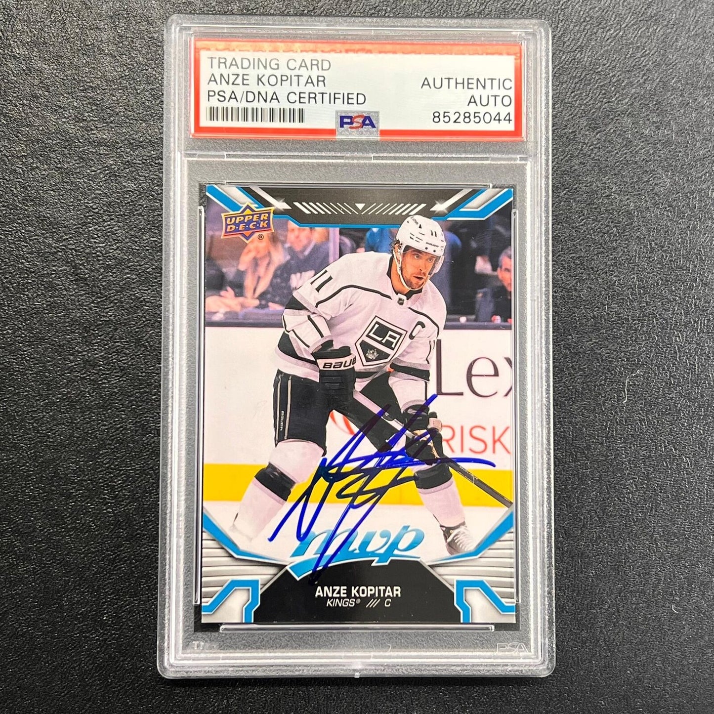 2022-23 Upper Deck MVP Hockey #19 Anze Kopitar Signed Card AUTO PSA/DNA slabbed