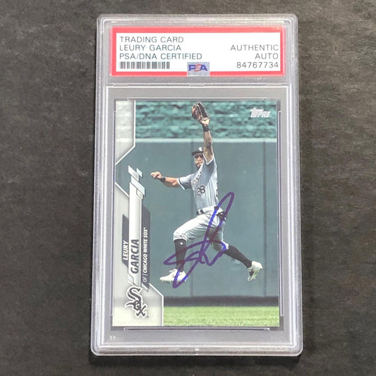 2020 Topps Series 1 #43 Leury Garcia Signed Card PSA Slabbed Auto White Sox