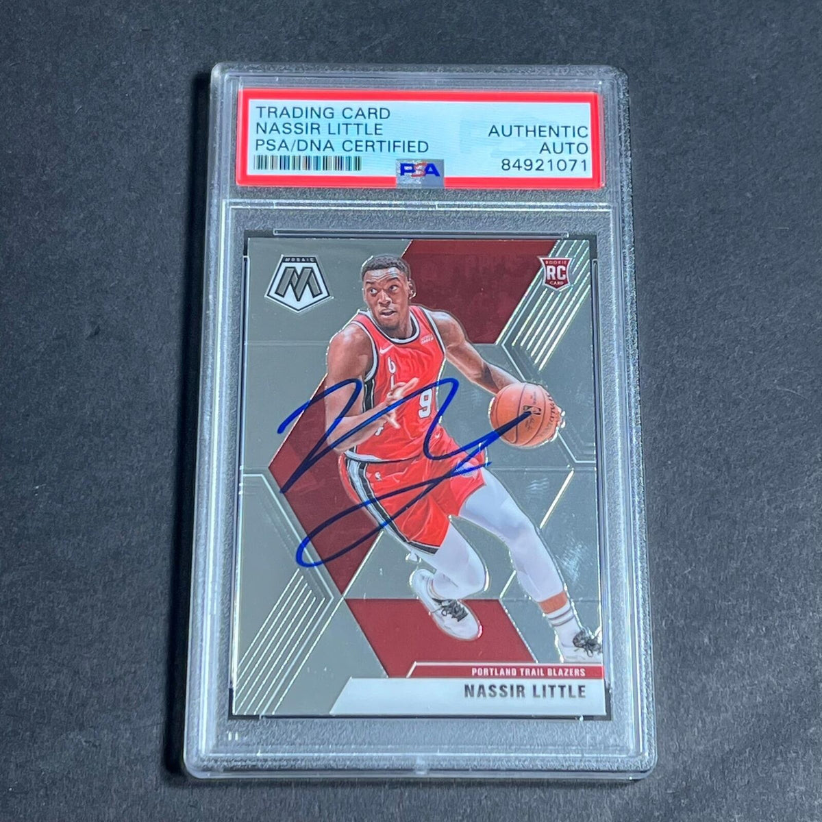 2019-20 Panini Mosaic #247 Nassir Little Signed Rookie Card AUTO PSA Slabbed RC