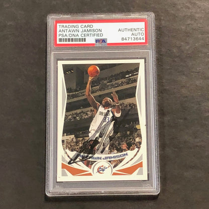 2004-05 Topps #121 Antawn Jamison Signed Card PSA Slabbed Wizards