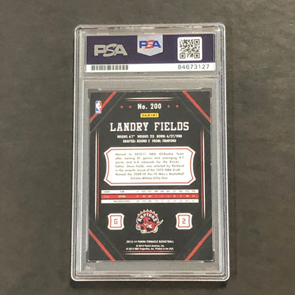 2013-14 Panini Pinnacle #200 Landry Fields Signed Card AUTO GRADE 10 PSA Slabbed