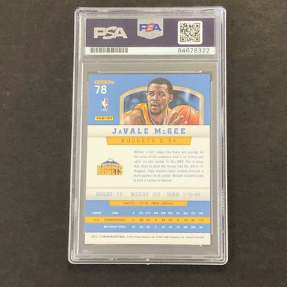2012-13 Panini Basketball #78 JaVale McGee Signed PSA Slabbed Nuggets