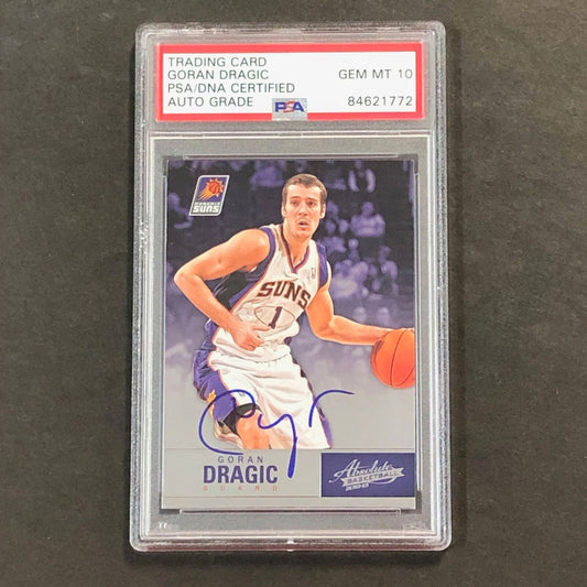 2012-13 Panini Absolute Basketball #76 Goran Dragic Signed Card AUTO 10 PSA/DNA