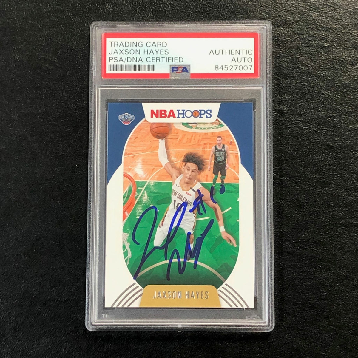 2020-21 NBA Hoops #66 Jaxson Hayes Signed Card AUTO PSA Slabbed Pelicans