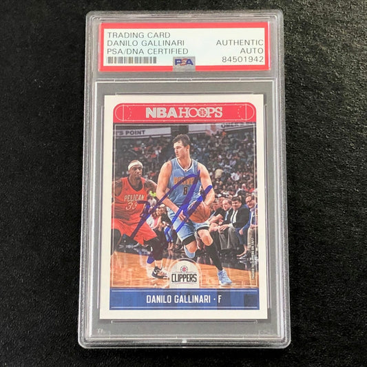 2017-18 NBA Hoops #141 Danilo Gallinari Signed AUTO PSA Slabbed Nuggets