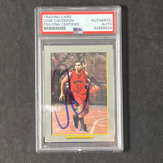 2007-08 NBA Topps Turkey Red #143 Jose Calderon Signed Card AUTO PSA Slabbed Rap