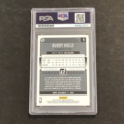 2018-19 Panini Donruss Orange Laser #71 Buddy Hield Signed Card AUTO PSA Slabbed