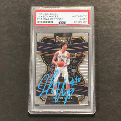 2019-20 Select Basketball Panini #34 Jaxson Hayes Signed Card PSA Slabbed RC Pel