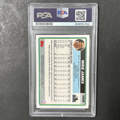 2006 Topps #102 Mike James Signed Card AUTO PSA Slabbed Timberwolves