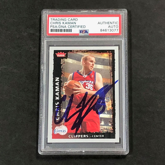 2008-09 Fleer #177 CHRIS KAMAN Signed Card AUTO PSA Slabbed Clippers