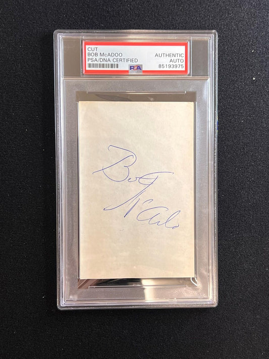 Bob McAdoo Signed Cut AUTO PSA Slabbed Braves