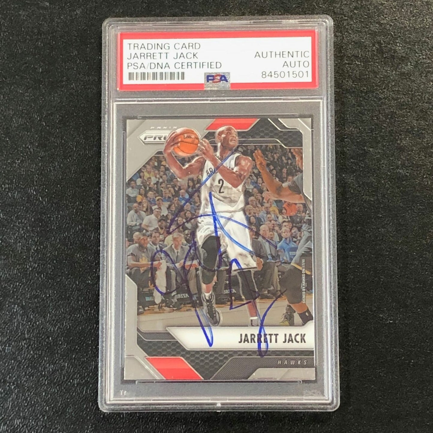2016-17 Panini Prizm #80 Jarrett Jack Signed Card AUTO PSA Slabbed Nets