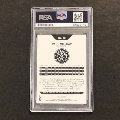 2018-19 Panini Hoops #42 PAUL MILLSAP Signed AUTO 10 PSA Slabbed