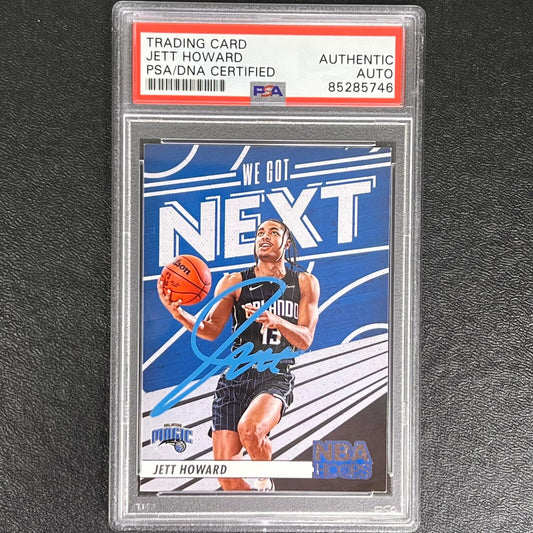 2023-24 Panini NBA Hoops #17 Jett Howard Signed Card AUTO PSA/DNA Slabbed RC Mag