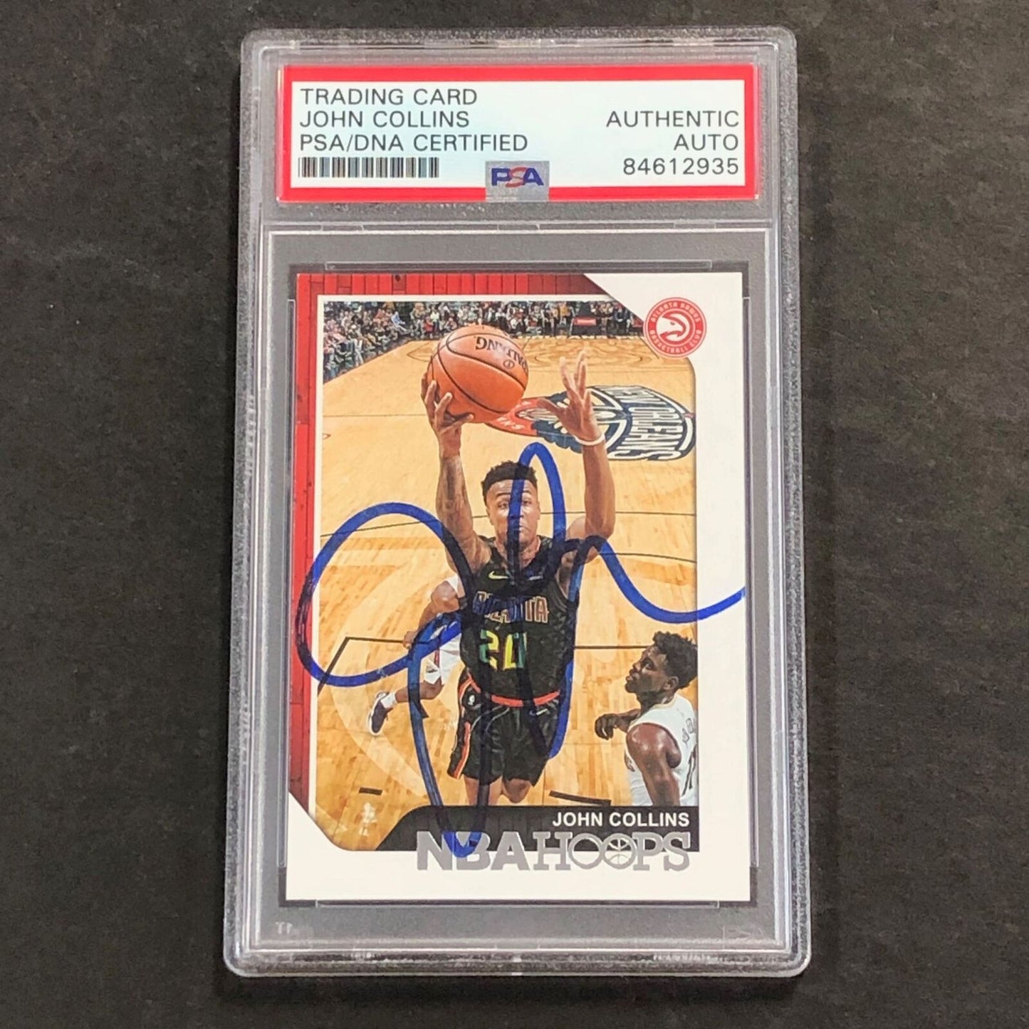 2018-19 NBA Hoops #31 John Collins Signed Card AUTO PSA/DNA Slabbed Hawks