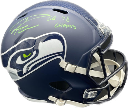 Russell Wilson Signed Full Size Speed Helmet PSA/DNA Fanatics Autographed Seahaw