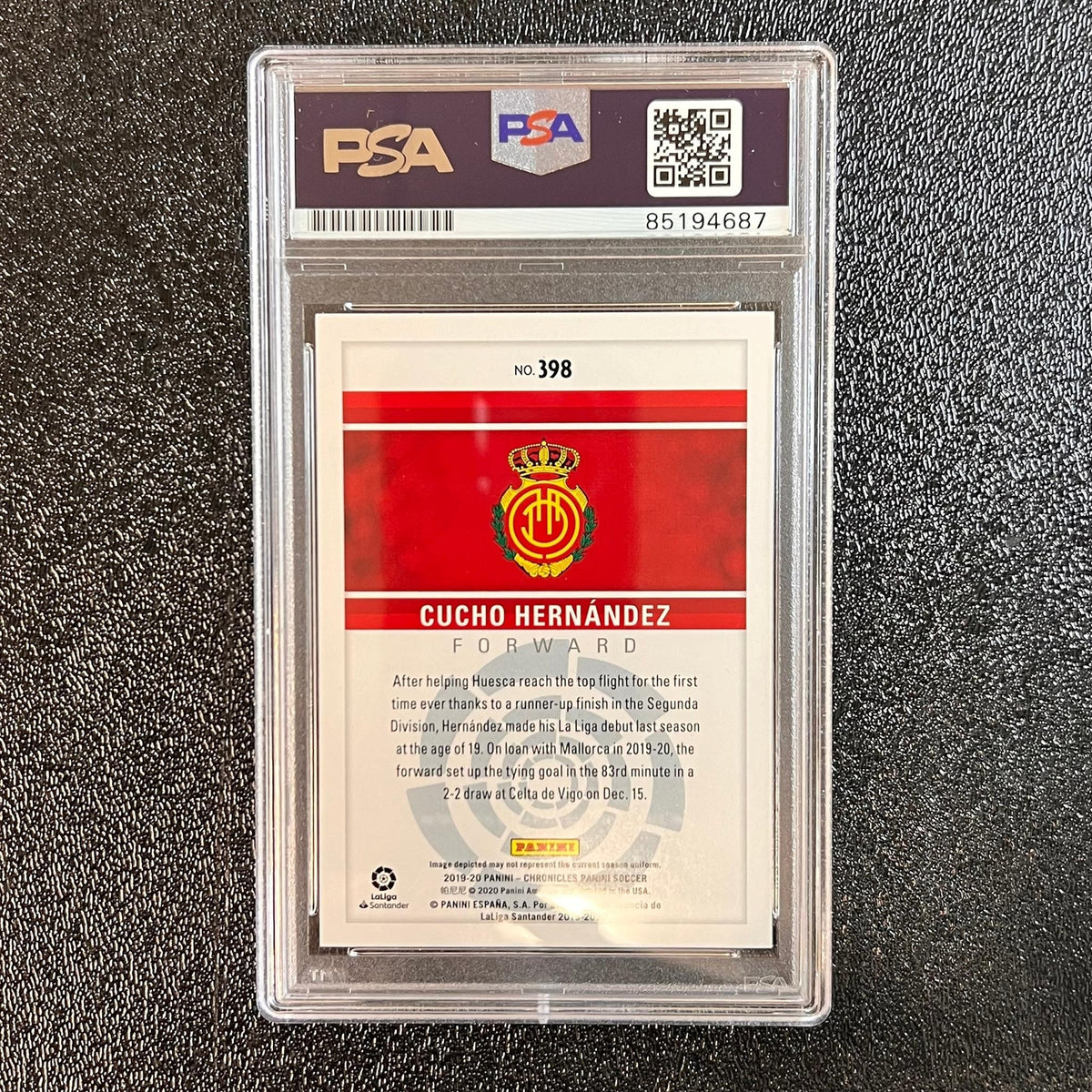 2019-20 Panini Chronicles #398 Cucho Hernandez Signed Card AUTO 10 PSA/DNA Slabb