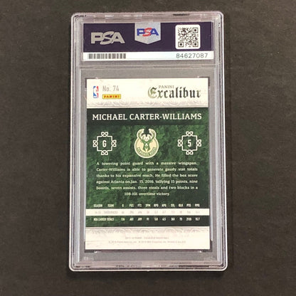 2015-16 Panini Excalibur #74 Michael Carter-Williams Signed Card AUTO 10 PSA Sla