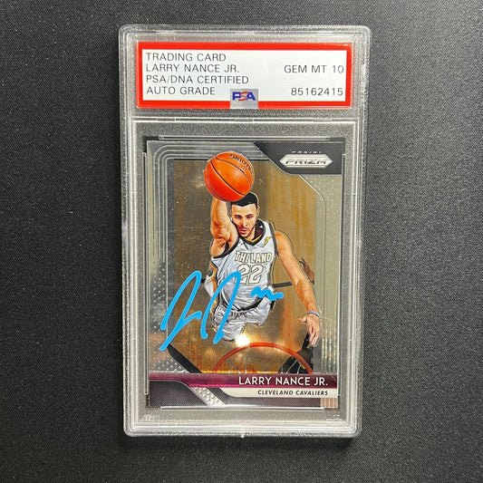 2018-19 Panini #210 Larry Nance Jr. Signed Card AUTO 10 PSA Slabbed Cavs
