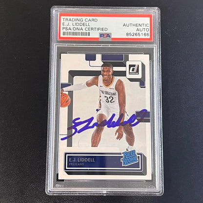 2022-2023 Panini Hoops #238 E.J. Liddell Signed Card AUTO PSA Slabbed RC Pelican