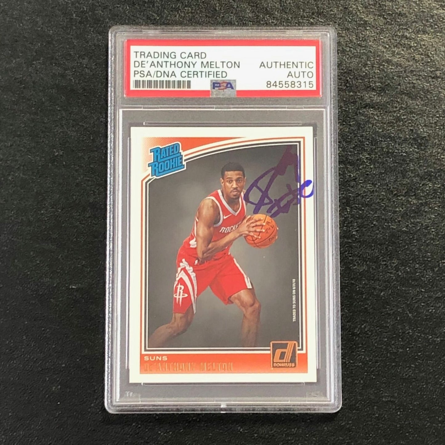 2018-19 Donruss Rated Rookie #181 De'Anthony Melton Signed Card AUTO PSA Slabbed