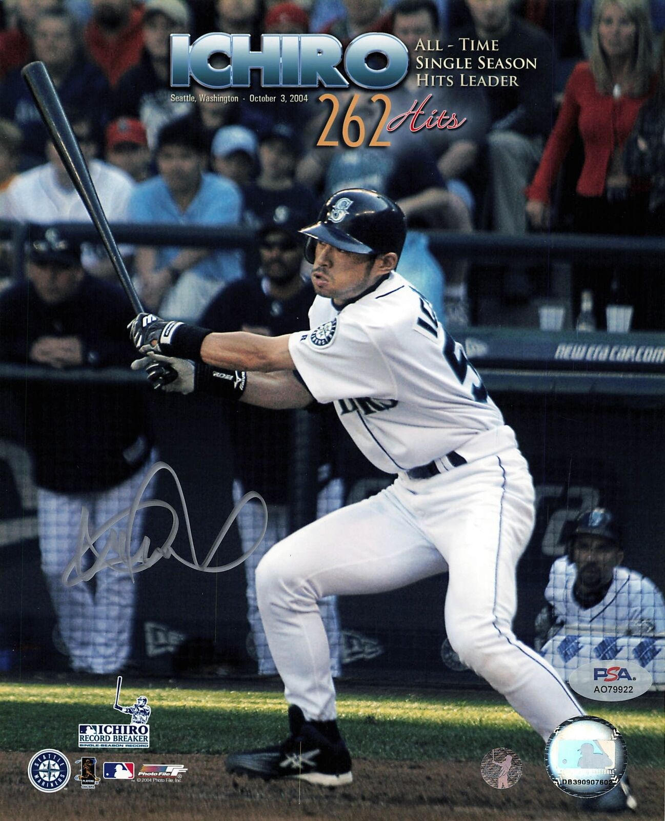 Ichiro Suzuki signed 8x10 photo PSA/DNA Seattle Mariners