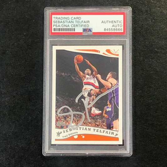 2005-06 Topps #84 Sebastian Telfair Signed Card AUTO PSA/DNA Slabbed Trail Blaze