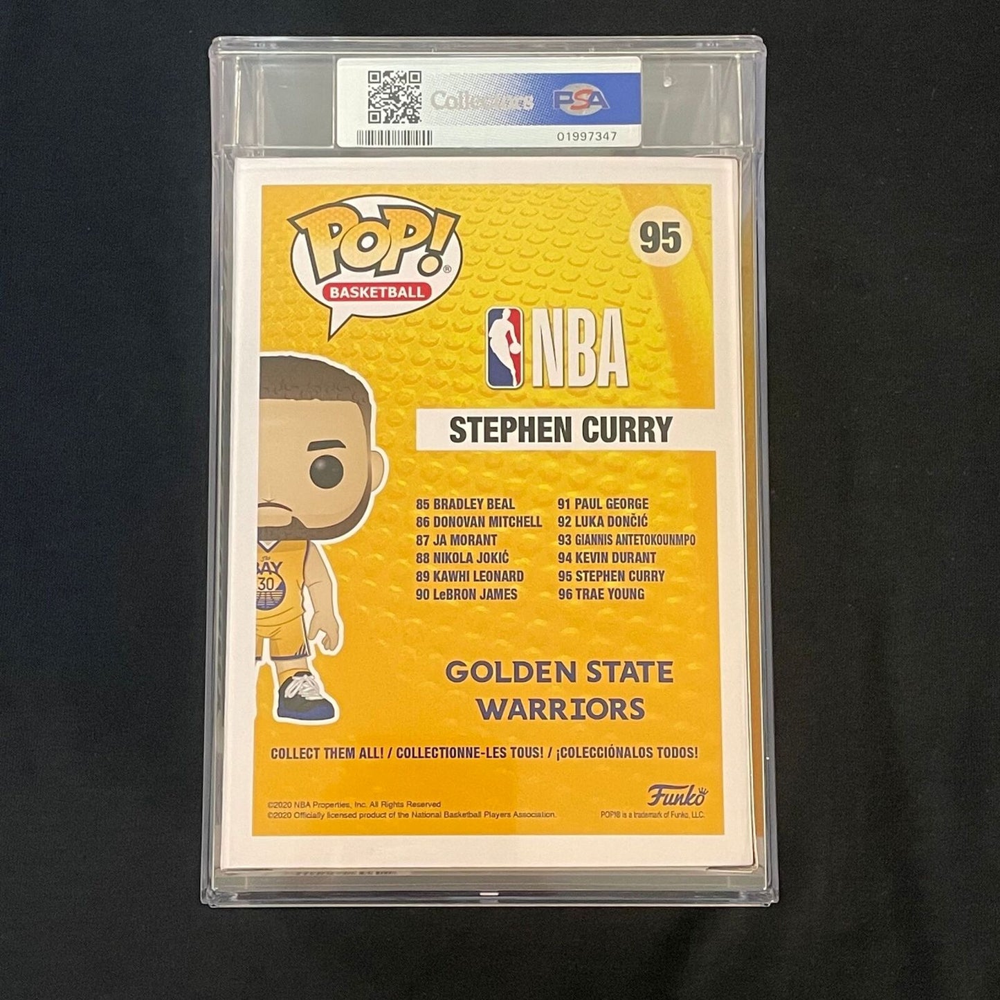 Stephen Curry Encapsulated Funko Pop #43 PSA NM-MT 8.5 Warriors