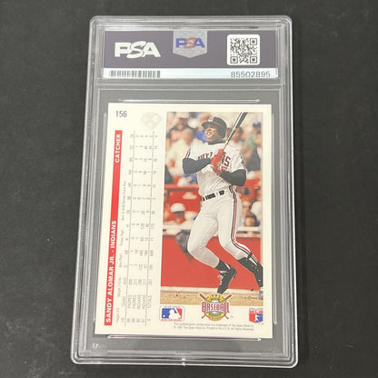 1992 Upper Deck #156 Sandy Alomar Jr. signed card PSA Auto 10 Indians