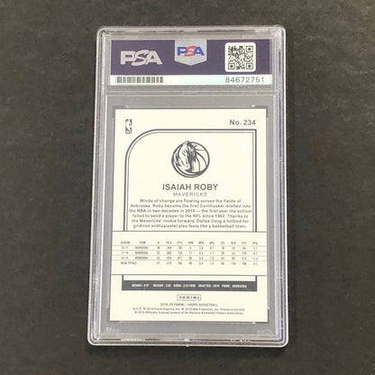 2019-20 Panini NBA Hoops #234 Isaiah Roby Signed Card AUTO GRADE 10 PSA Slabbed