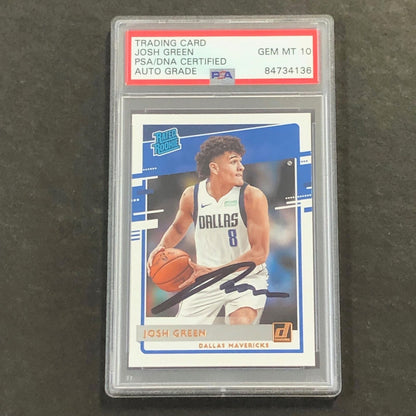 2020-21 Panini Donruss #234 Josh Green Signed Card AUTO 10 PSA Slabbed RC Maveri