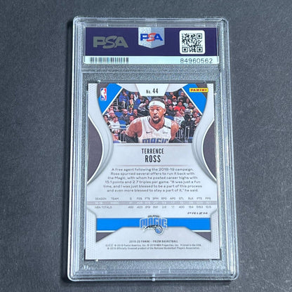 2019-20 Panini Prizm Red White and Blue #44 Terrence Ross Signed Card AUTO PSA S