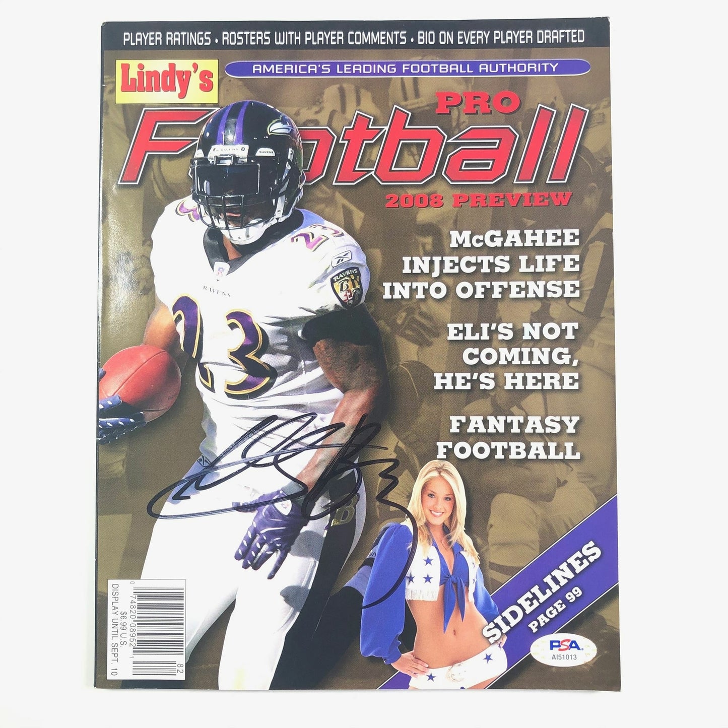 Willis McGahee Signed Magazine PSA/DNA Baltimore Ravens Autographed