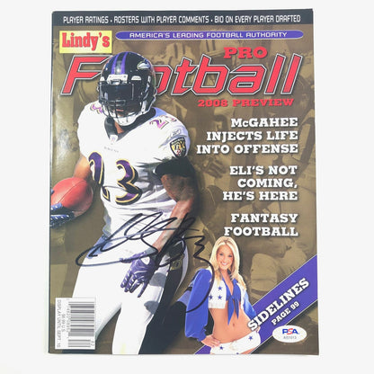 Willis McGahee Signed Magazine PSA/DNA Baltimore Ravens Autographed