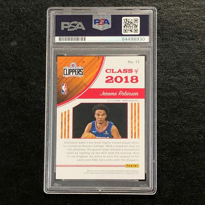 2018-19 NBA Hoops Class of 2018 #13 JEROME ROBINSON Signed Card AUTO PSA Slabbed
