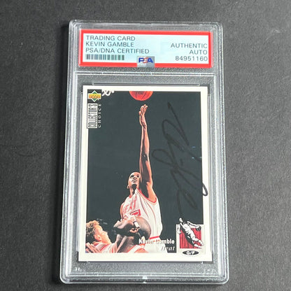 1993-94 Upper Deck #330 Kevin Gamble Signed Card AUTO PSA Slabbed Heat