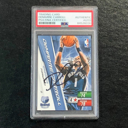 2011 Adrenalyn XL Demarre Carroll Signed Card AUTO PSA Slabbed Grizzlies