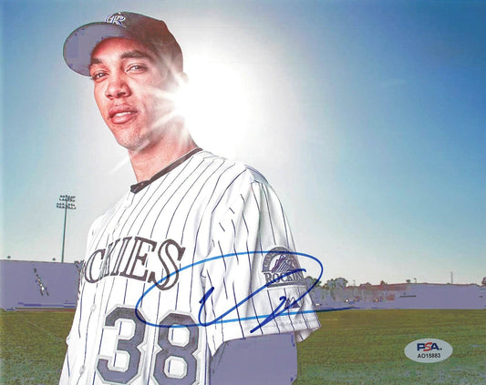 Ubaldo Jimenez Colorado Rockies Autographed