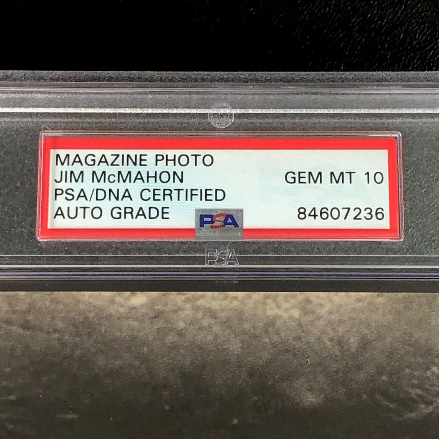 Jim McMahon Signed 8x10 Photo PSA/DNA Slabbed Auto 10 Chicago Bears