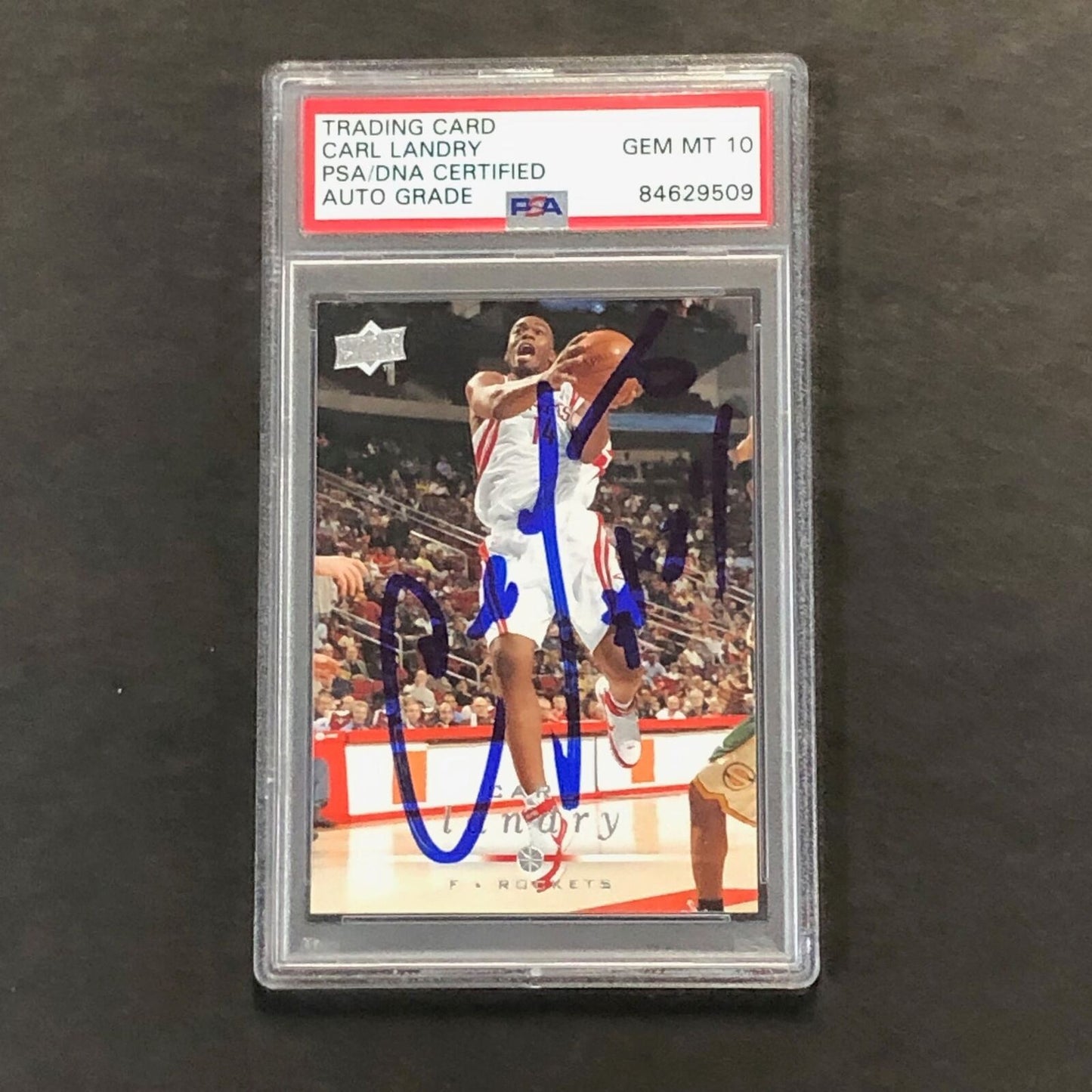 2008-09 Upper Deck #9 Carl Landry Signed Card AUTO 10 PSA/DNA Slabbed