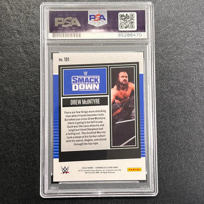 2022 Panini Chronicles Score Smackdown #191 Drew McIntyre Signed Card AUTO 10 PS