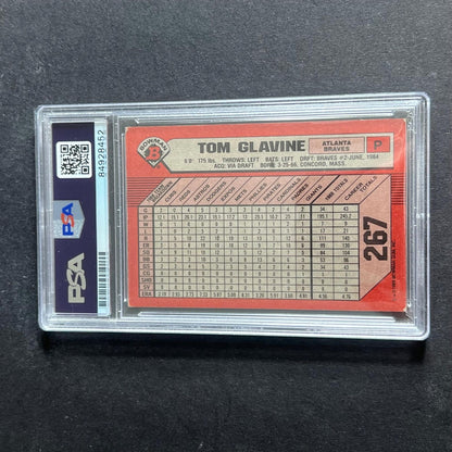 1989 Bowman #267 Tom Glavine Signed Card AUTO PSA Slabbed Braves