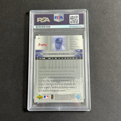 2004 Upper Deck #21 Rafael Furcal Signed Card PSA Slabbed Auto Braves