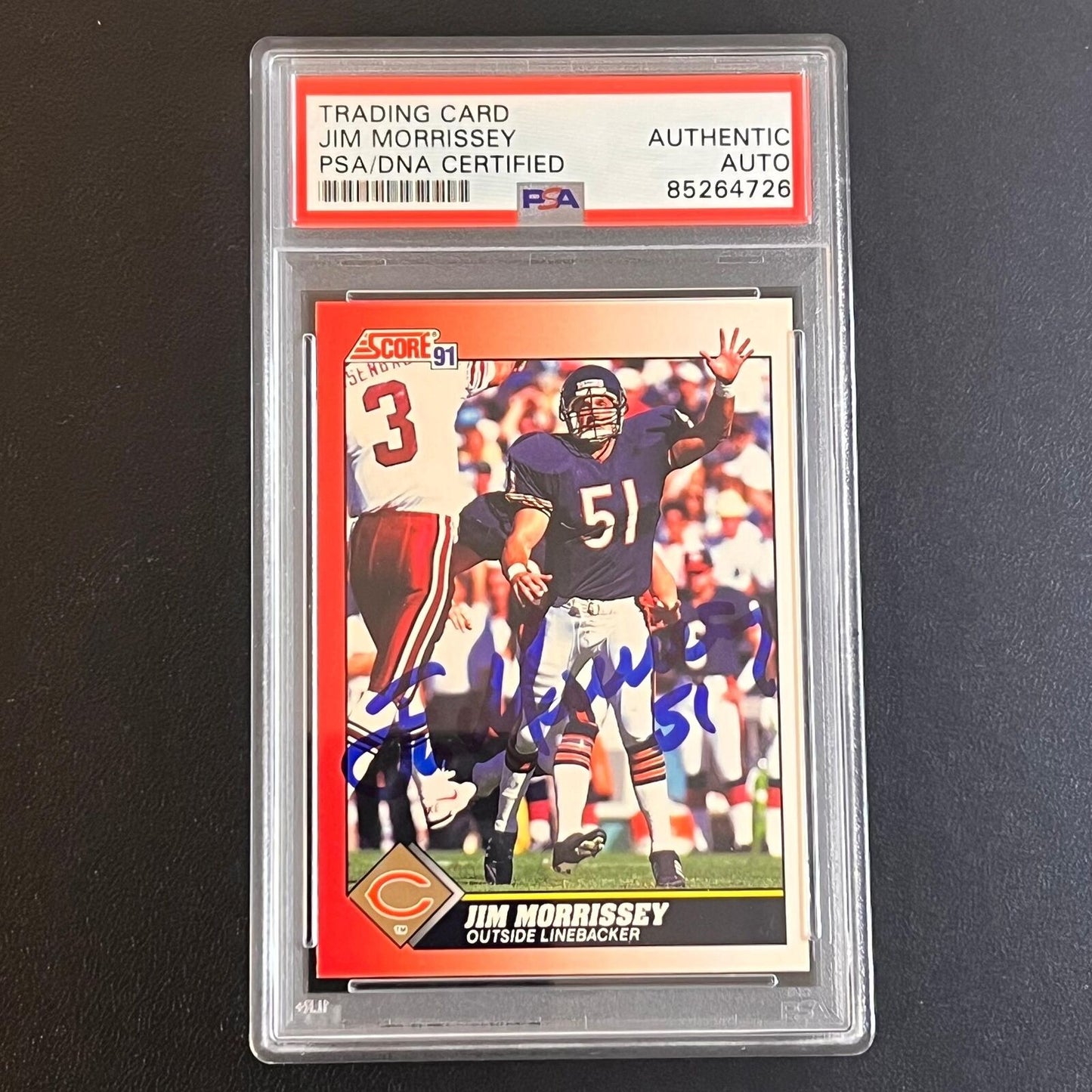 1991-92 Score Football #207 Jim Morrissey signed card PSA/DNA Slabbed Signed AUT