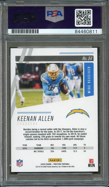 2020 Panini Prestige Football #54 Keenan Allen Signed Card AUTO PSA Slabbed Char